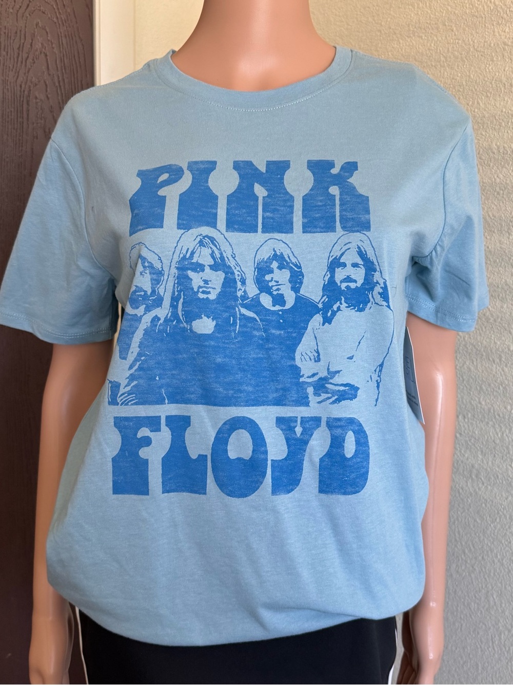Time and Tru Pink Floyd Women's Graphic Tee, Medium , Caspian Blue